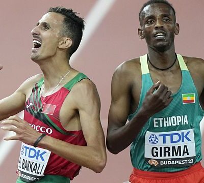 Morocco’s El Bakkali wins new world championship title in the 3,000-meters steeplechase