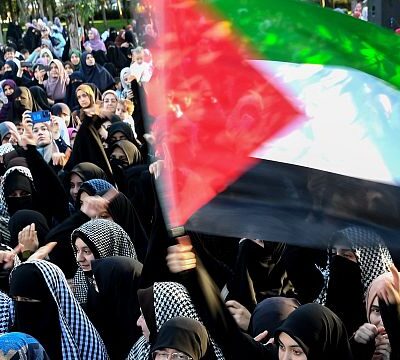 Thousands march in Istanbul in support of Palestinians