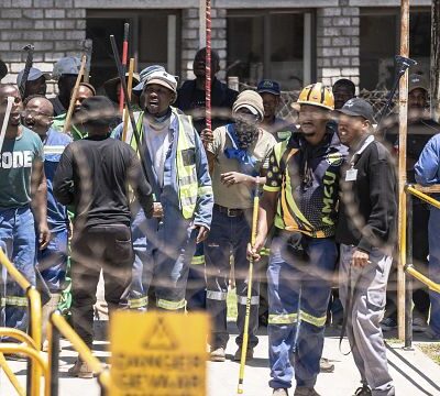 Miners leave gold mine in S.Africa having been underground for 3 days