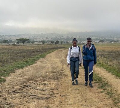 Many South African children still have to walk long distances to school