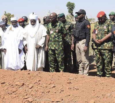 Nigeria’s chief of army staff visits scene of deadly drone strike