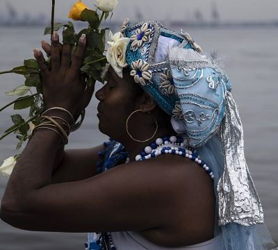 Worshippers honour Afro-Brazilian sea goddess in customary New Year tribute