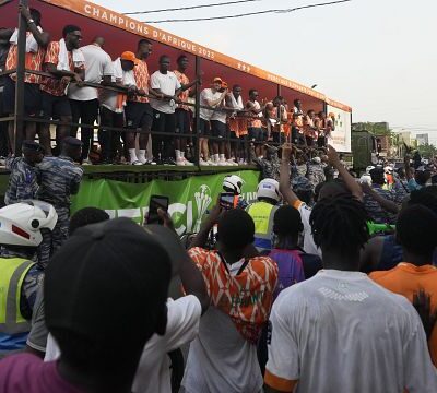 Jubilant Ivory Coast football fans flock to team’s AFCON victory parade