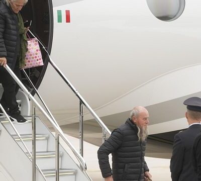 Italian family back in Rome following two years of captivity in Mali