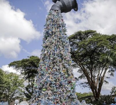 Marine plastic waste turned into school desks and chairs in Kenya
