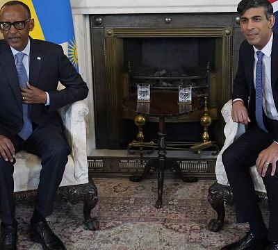 Rwandan president meets with UK PM at 10 Downing Street