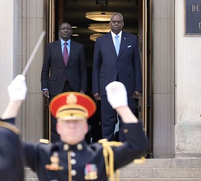 President William Ruto at the Pentagon for bilateral talks