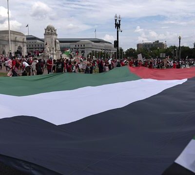 Thousands demonstrate in Washington against Netanyahu visit