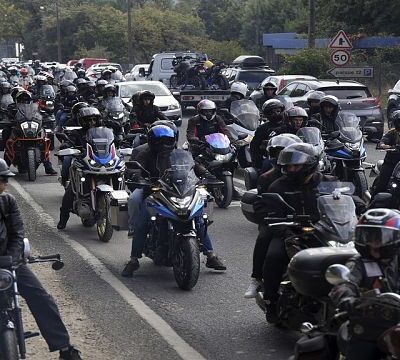 Motorcyclists gather in their thousands at Fatima shrine for blessing of the helmets