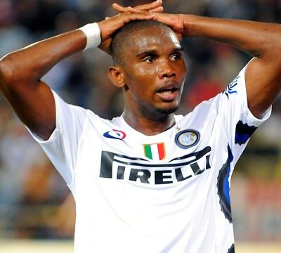 Why has Samuel Eto’o been sanctioned by FIFA?