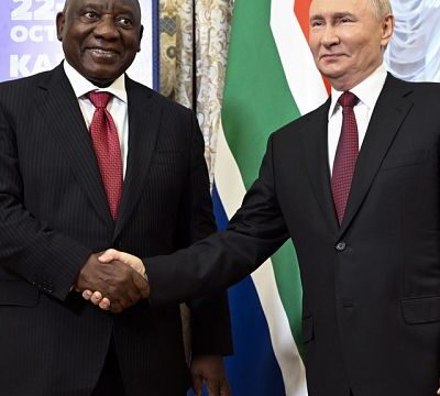 Vladimir Putin holds bilateral talks with Cyril Ramaphosa on sidelines of BRICS summit