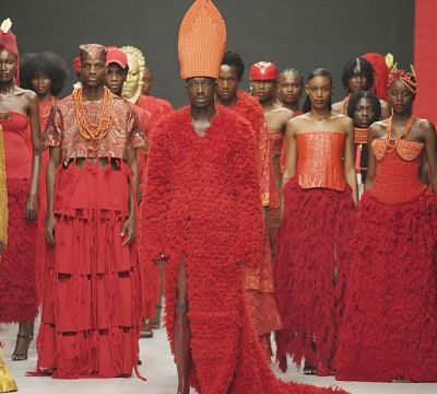 Afrobeats superstar, Davido, struts the catwalk at Lagos Fashion Week