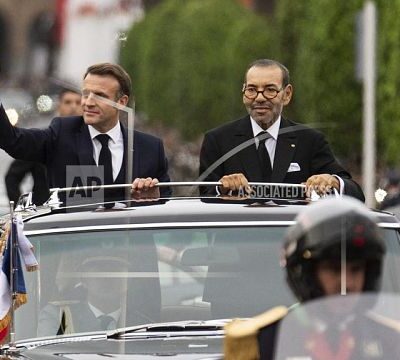 French president in Morocco on visit aiming to strengthen ties