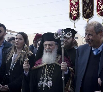 Orthodox Christians mark Christmas eve in the West Bank