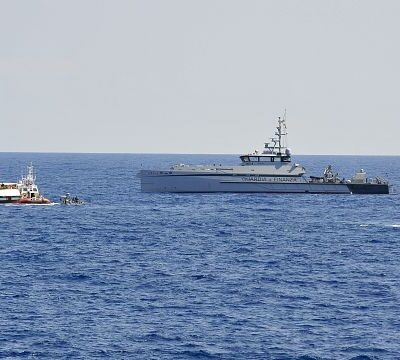 Coast Guard rescues 130 migrants in Mediterranean sea