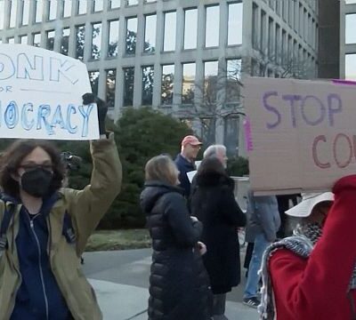 Protesters rally against Musk’s unprecedented control over federal government