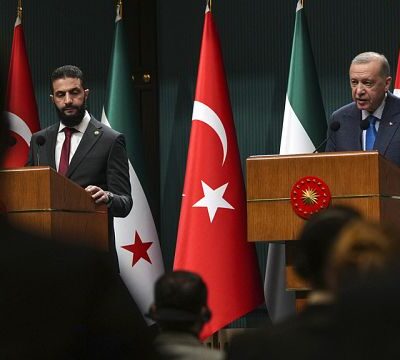 Turkey’s president holds talks in Ankara with new Syrian leader