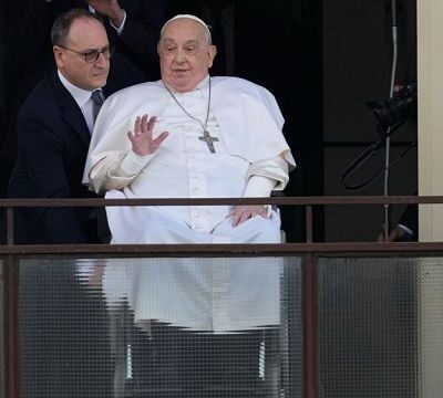 Pope Francis leaves hospital after five weeks of treatment for pneumonia
