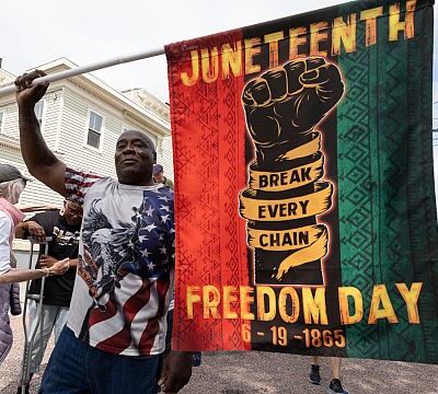 Juneteenth celebrations marking the end of slavery in United States