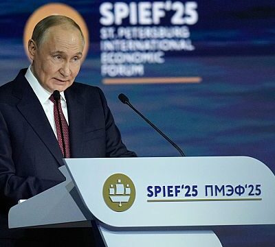 Putin downplays threat of recession at Saint Petersburg Forum, points to growth in manufacturing