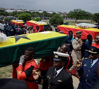Ghana holds state funeral for 8 helicopter crash victims