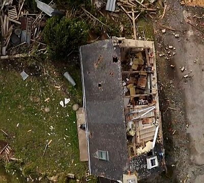 Homes destroyed as rare tornado strikes Brittany’s Morbihan region