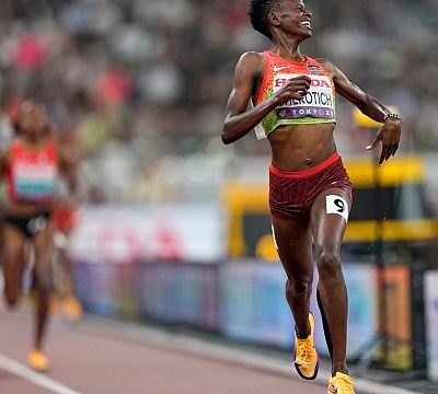 Kenya’s Faith Cherotich claims gold in the women’s 3,000m steeplechase