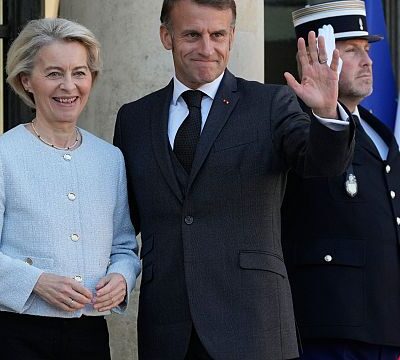 Macron, EU chief Von der Leyen meet in Paris