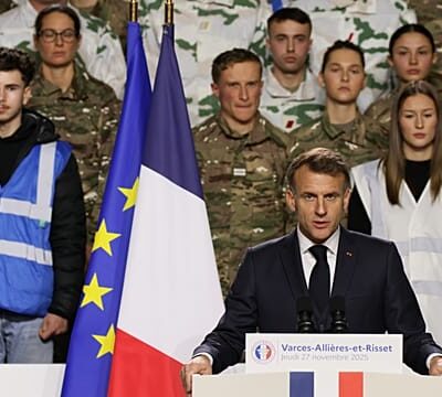 French president unveils voluntary military service from next year