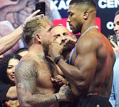Anthony Joshua and Jake Paul make weight ahead of Miami showdown