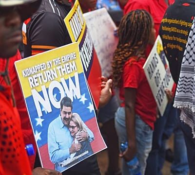 South Africa: Protesters condemn US attack on Venezuela