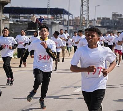 Athletes run in Gaza Strip’s first ‘marathon’ in more than two years