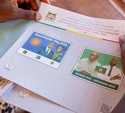 Benin: Talon shows himself optimistic about election as he casts his vote