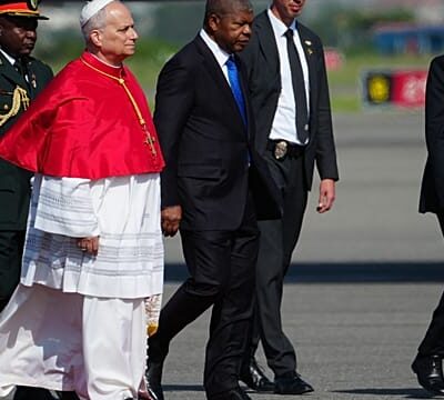 Pope Leo XIV arrives in Angola, third stop on Africa tour